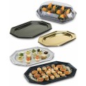 Plateau octogonal PET noir 350 x 250 mm - par 50