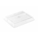 Couvercle PLA transparent plateau repas bagasse - par 50