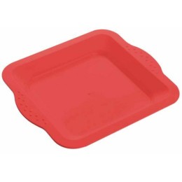 Assiette végétale réutilisable Lilitouch rouge 22 x 22 cm - par 15