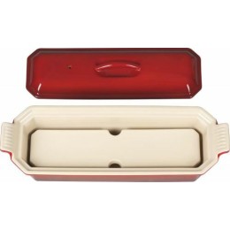Terrine à foie gras rectangulaire cerise 1,1 L