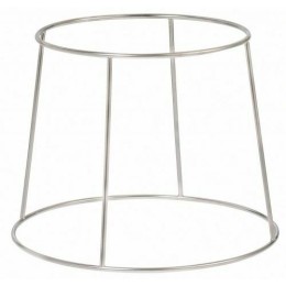 Support plateau acier chromé ø 25 cm H. 19 cm