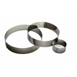 Cercle à mousse inox ø 18 x 4,5 cm