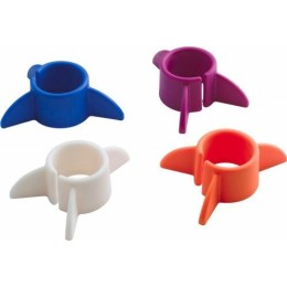 Support antidérapant bleu pour yaourt ou compote - par 10