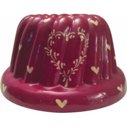 Kougelhopf alsacien gres decor rouge-coeur ø 22 cm