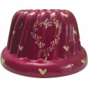 Kougelhopf alsacien gres decor rouge-coeur ø 22 cm