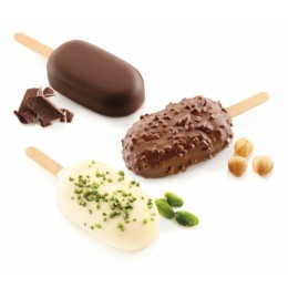Moule Silikomart 4 mini glaces classic 7,3 x 3,8 x 2,5 cm