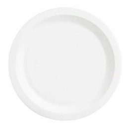 Assiette semi-creuse blanche verre trempé ø 25 cm - par 6