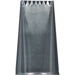Douille à bûche plate 6 dents inox 1,6 x 0,2 cm
