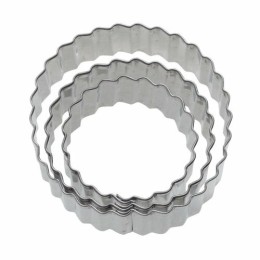 Emporte pièce inox rond cannelé 4 cm, 5 cm et 6 cm- par 3
