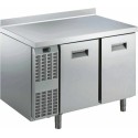 Table inox réfrigérée ZJ2 2 portes 265 L avec dosseret 124 x 70 x 85 cm