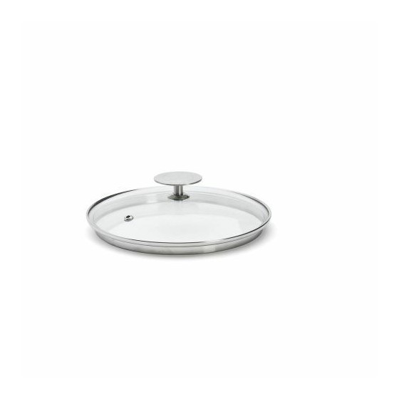 Couvercle verre bouton inox De Buyer