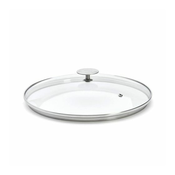 Couvercle en verre 14 cm Platine - Cristel