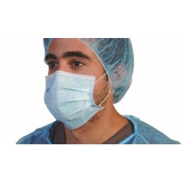 Masque chirurgical jetable PP 3 plis type IIR 17,5 x 9,5 cm - par 50