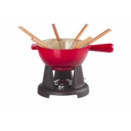 Service à fondue en fonte cerise 2 L