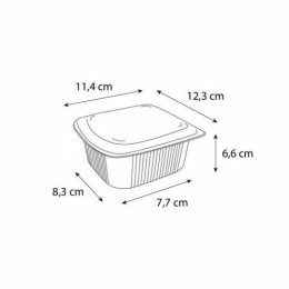 Barquette plastique avec couvercle 37,5 cl - par 900