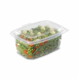 Barquette plastique avec couvercle 80 cl - par 300