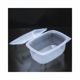 Barquette plastique avec couvercle 100 cl - par 300