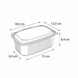 Barquette plastique avec couvercle 80 cl - par 300