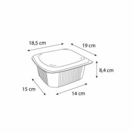 Barquette plastique avec couvercle 150 cl - par 300