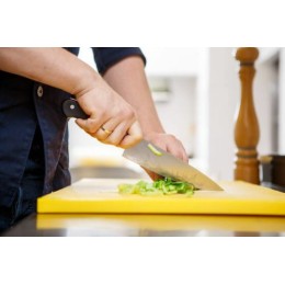 Planche de découpe PEHD jaune 40 x 30 x 2 cm