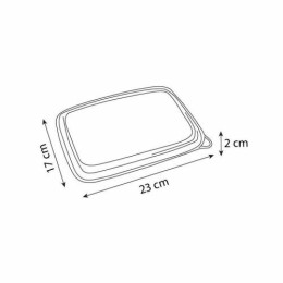Couvercle en RPET pour barquette en bagasse de 95 cl - par 300
