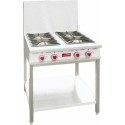Réchaud 4 feux 7,5 Kw  80 x 92,5 x 22 cm