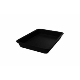 Plat plexi rectangulaire noir 28 x 21 x 5 cm