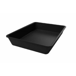 Plat plexi rectangulaire noir 42 x 28 x 6 cm