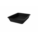 Plat plexi carré noir 28 x 28 x 5 cm