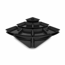 Kit pétale 9 bacs + escalier plexi noir 80 x 80 cm