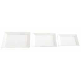Assiette carrée carla porcelaine blanche 19 x 19 x 2 cm - par 6
