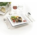 Assiette carrée carla porcelaine blanche 26 x 26 x 2 cm - par 6