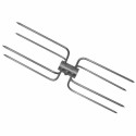Double lardoire 8 piques pour tournebroche gaz-bois