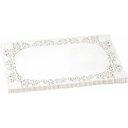 Rectangle dentelles papier blanc 45 x 36 cm - par 250