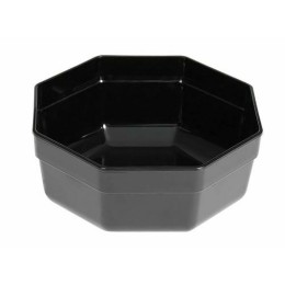 Saladier octogonal ABS noir 23 x 23 x 7 cm