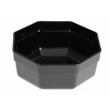 Saladier octogonal ABS noir 23 x 23 x 7 cm