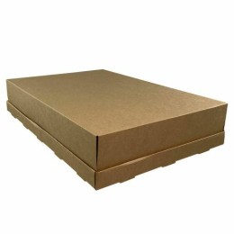 Coffret Marianne en carton kraft brun 34,5 x 24,5 x 7 cm - par 100