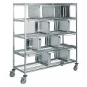 Chariot porte bac GN 51 bacs 167 x 62 x 170,5 cm