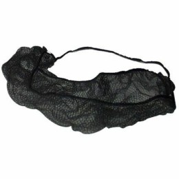 Cache barbe jetable PP non tissé noir 22 x 45 cm - par 100