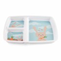plateau 3 compartiments lapin gourmet 25 x 21 cm - par 6