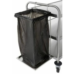 Support sac poubelle crochetable pour chariot de service