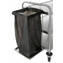 Support sac poubelle crochetable pour chariot de service