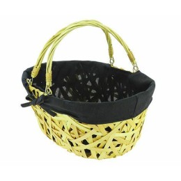 Panier avec anses  bois et tissu 36 x 25 x 15 cm- par 30