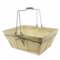 Panier Bocage en métal et tissu 28 x 38 x 16 cm - par 20
