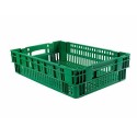 Caisse ajourée verte PEHD recyclé 60 x 40 x 14,6 cm - 27 L