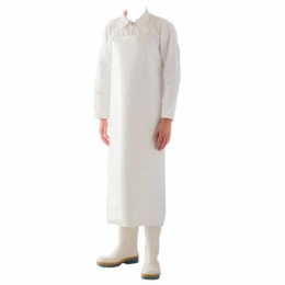 Tablier polyuréthane thermo-soudé Delta blanc 115 x 90 cm 300 µ