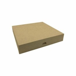 Boîte pâtissière Kraft brun 26 x 26 x 5 cm - par 50