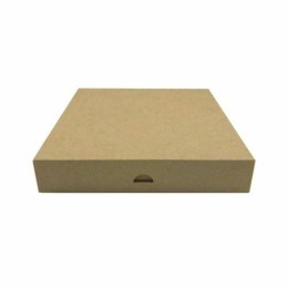 Boîte pâtissière Kraft brun 26 x 26 x 5 cm - par 50
