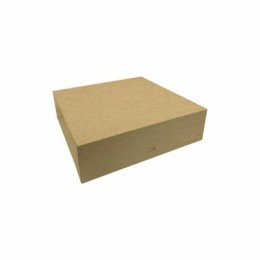 Boîte pâtissière Kraft brun 18 x 18 x 5 cm - par 50