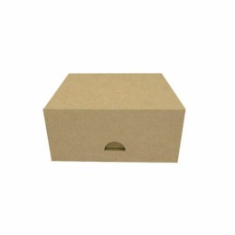 Boîte pâtissière Kraft brun 16 x 16 x 5 cm - par 50